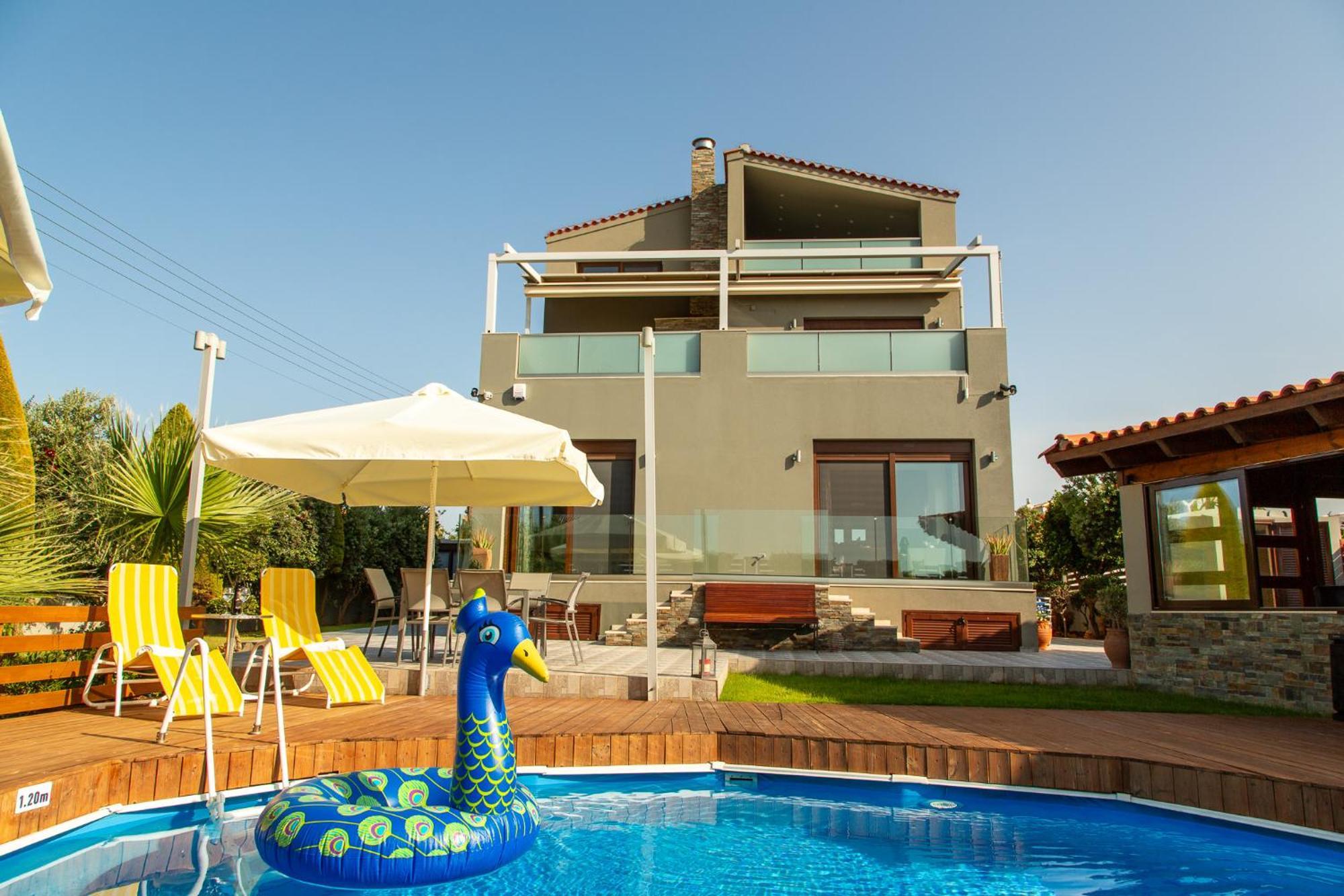 A Cozy Eco Villa By The Sea Gouves Esterno foto